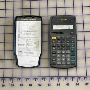 Texas Instruments TI-30XA Solar Calculator - Black and Gray